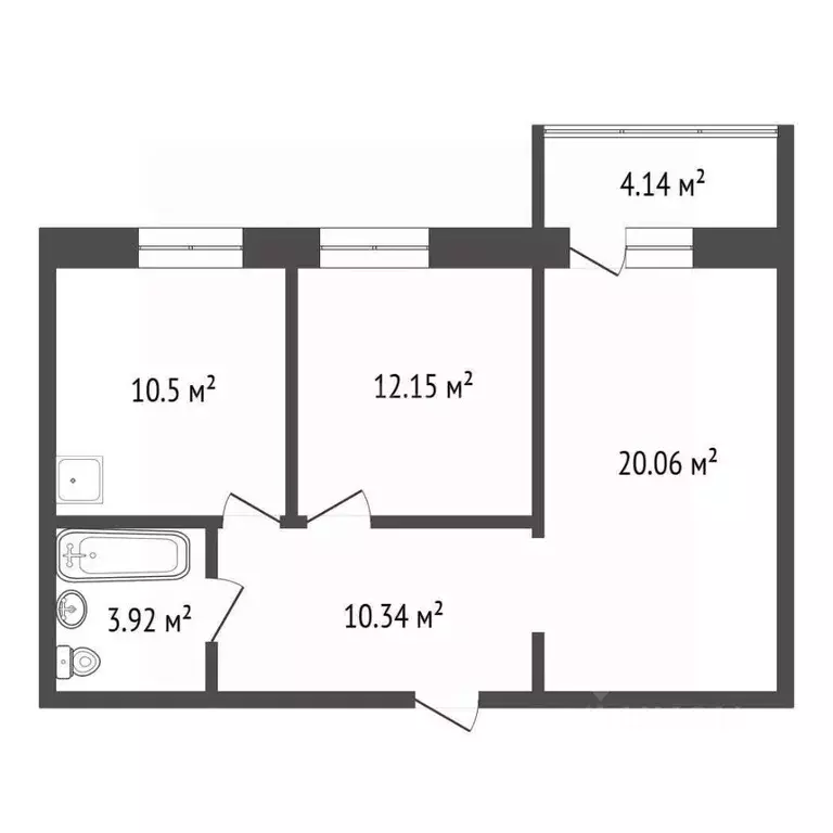 2-к кв. Красноярский край, Красноярск ул. Петра Подзолкова, 8 (57.6 м) - Фото 1