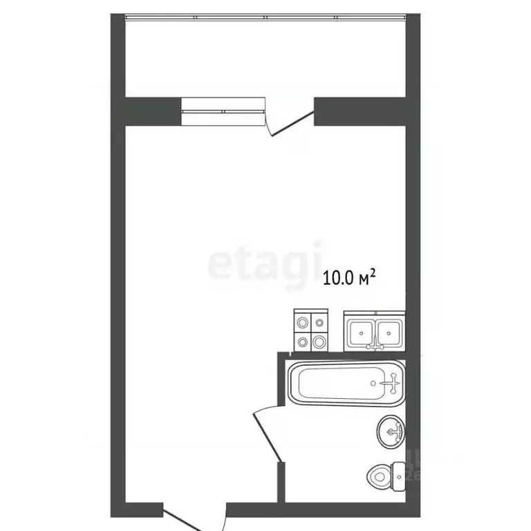 Студия Севастополь ул. Парковая, 7 (37.0 м) - Фото 2