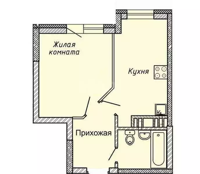 1-комнатная квартира: Барнаул, Северо-Западная улица, 218 (31.5 м) - Фото 1