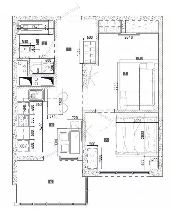 1-к кв. Московская область, Одинцово ул. Сколковская, 7Б (42.1 м) - Фото 1