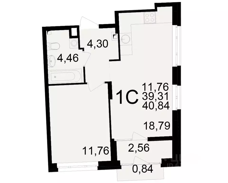 1-к кв. Рязанская область, Рязань Аура жилой комплекс (39.31 м) - Фото 1