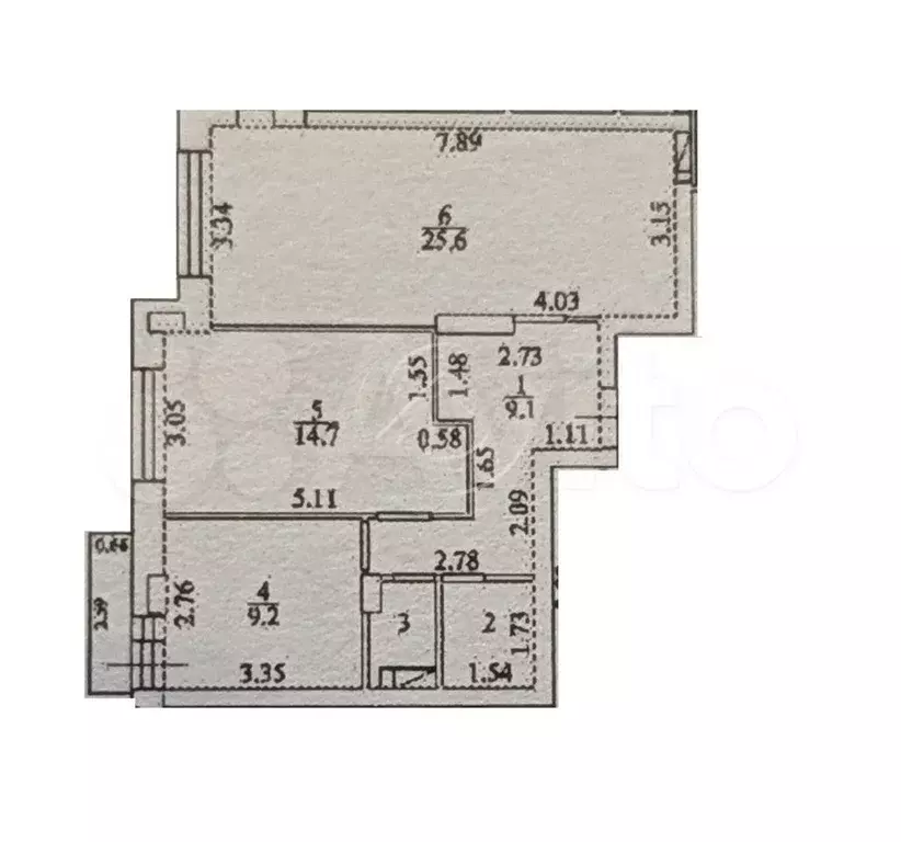 3-к. квартира, 62,8 м, 6/10 эт. - Фото 0