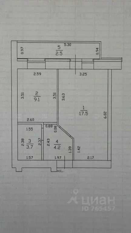 1-к кв. Татарстан, Казань Даурская ул., 48А (37.0 м) - Фото 2