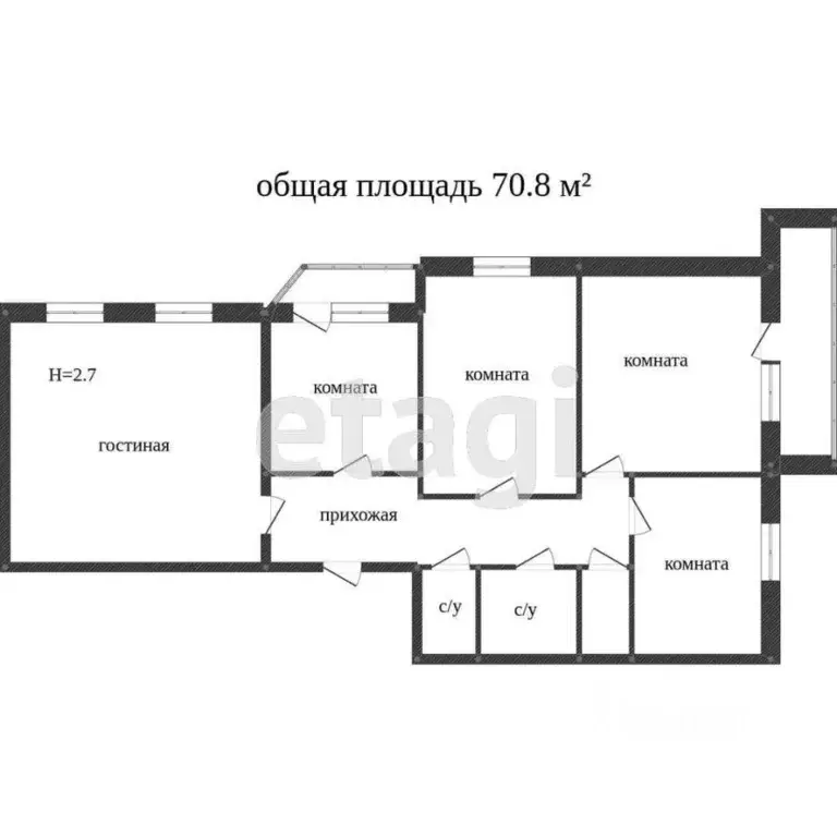 4-к кв. Ханты-Мансийский АО, Сургут ул. Крылова, 17 (73.1 м) - Фото 1