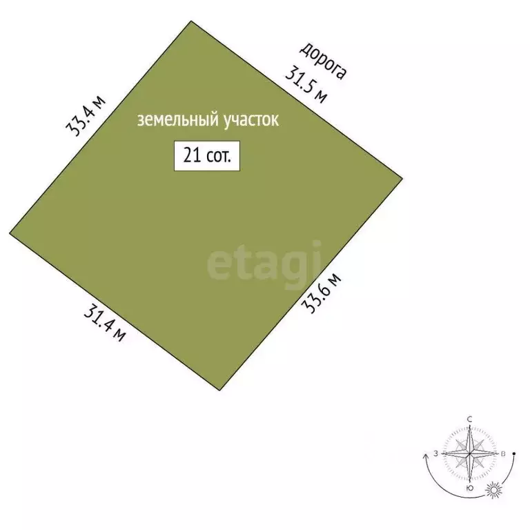 Участок в Москва № 159 кв-л, 7 (21.0 сот.) - Фото 1