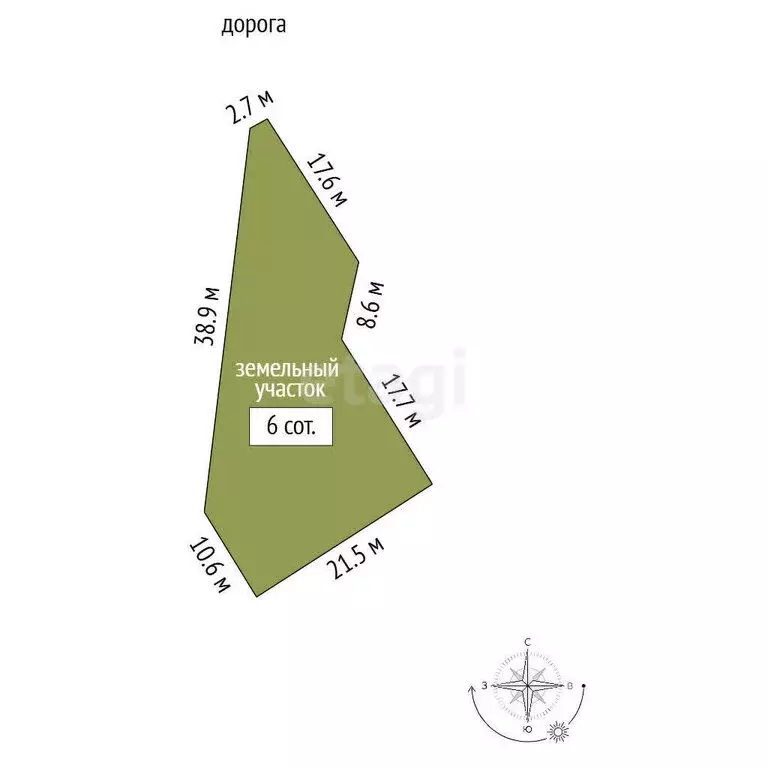 Участок в Урожайное, квартал Ана-Юрт (6 м) - Фото 1