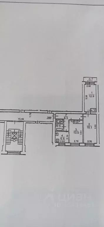 3-к кв. Псковская область, Псков Рижский просп., 31 (57.5 м) - Фото 2