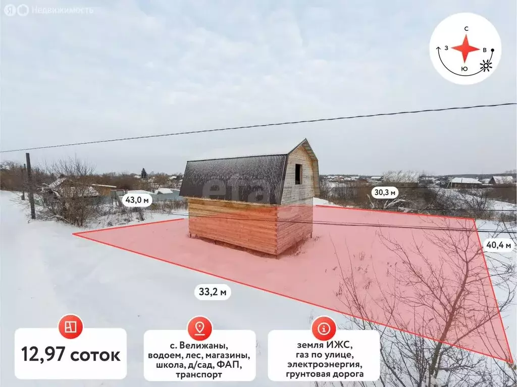 Участок в Тюменская область, Нижнетавдинский муниципальный округ, село ... - Фото 2