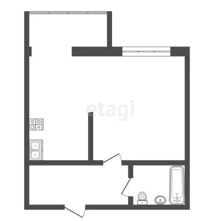 Квартира-студия: село Донское, Молодёжная улица, 6 (26.9 м) - Фото 0
