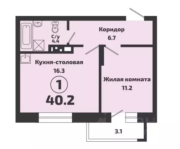 1-к кв. Новосибирская область, Новосибирский район, Станционный ... - Фото 0