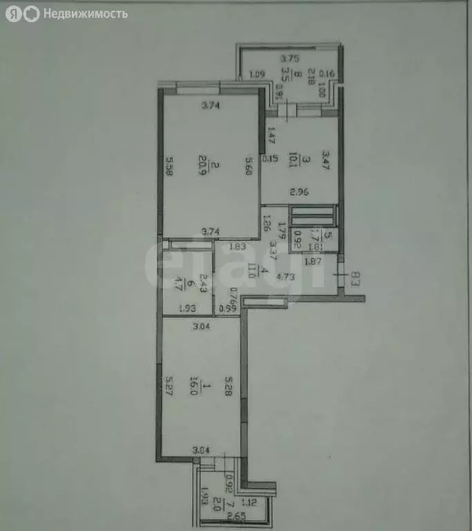 2-комнатная квартира: Казань, улица Вишневского, 29/48 (64.4 м) - Фото 2