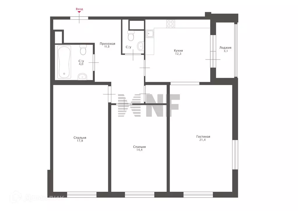 Продаётся 3-к квартира, 83.1 м - Фото 1