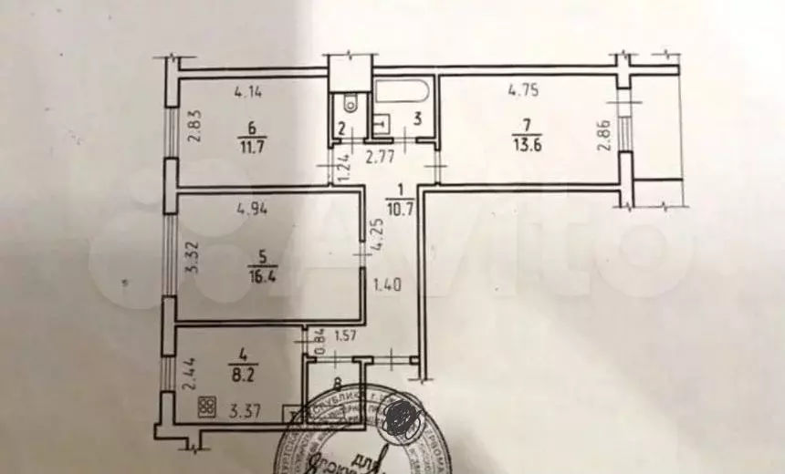 3-к. квартира, 66 м, 4/10 эт. - Фото 0