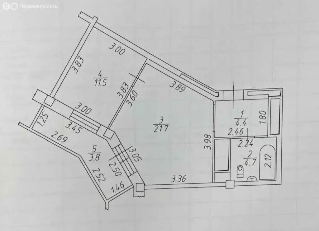 2-комнатная квартира: Набережные Челны, улица Академика Королёва, 20Г ... - Фото 0