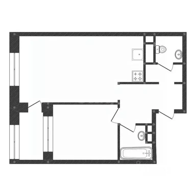 2-к кв. Башкортостан, Уфа ул. Энтузиастов, 7 (43.1 м) - Фото 2