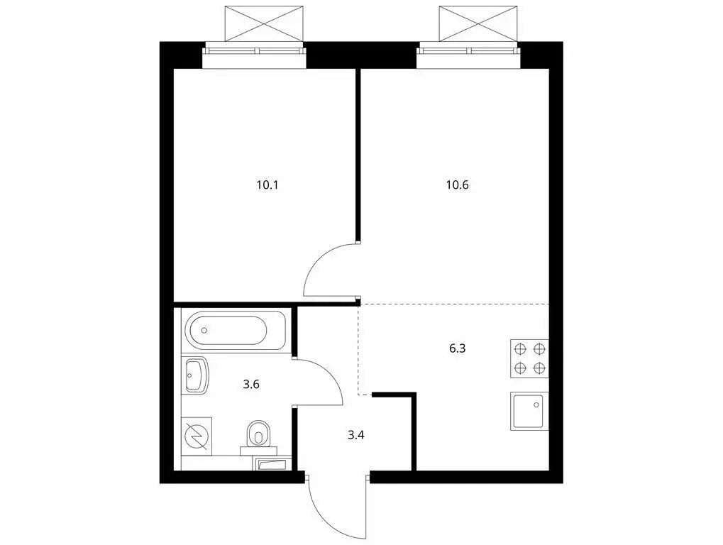 Квартира-студия: Владивосток, ЖК Снежный Парк, 4 (22.2 м) - Фото 1