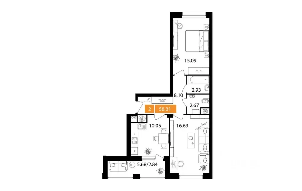 2-к кв. Московская область, Химки Планерный квартал жилой комплекс ... - Фото 1