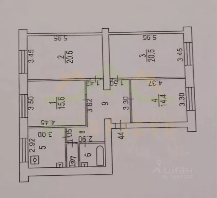 4-к кв. Москва ул. Годовикова, 5 (98.7 м) - Фото 2
