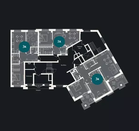 3-к кв. Тюменская область, Тюмень ул. Щербакова, 2к3 (99.7 м) - Фото 2