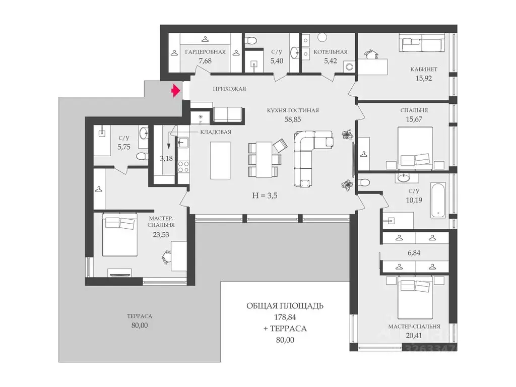 Коттедж в Ленинградская область, Всеволожский район, Сертоловское ... - Фото 2