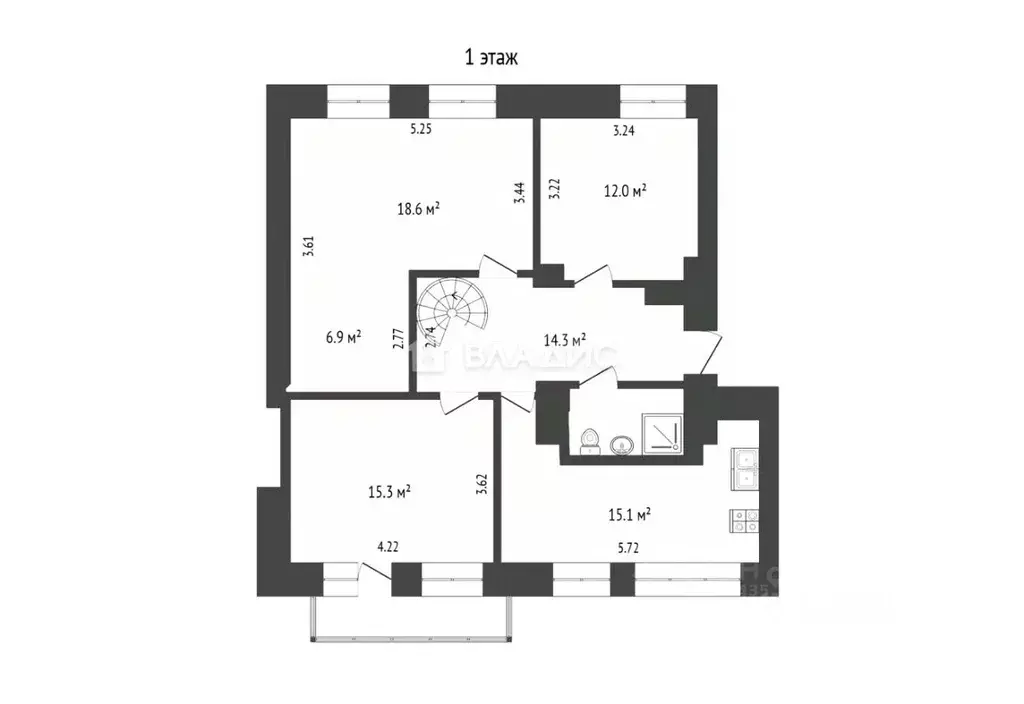 4-к кв. Москва Орлово-Давыдовский пер., 2/5к3 (145.9 м) - Фото 2