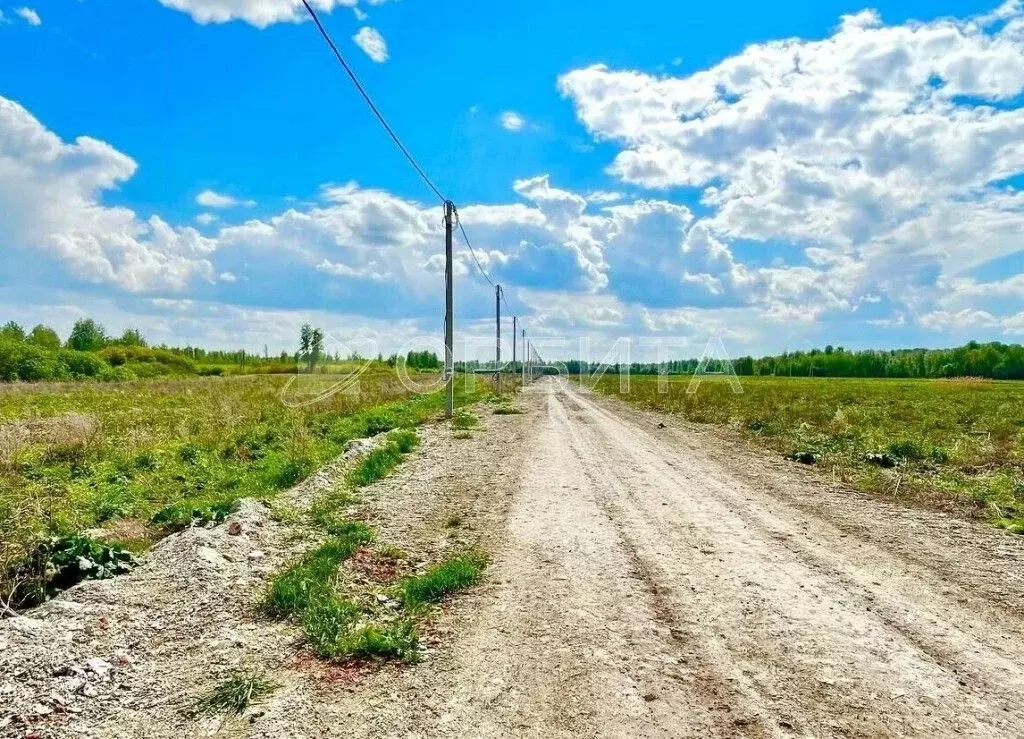 Участок в Тюменская область, Тюменский район, с. Горьковка Цветочная ... - Фото 1