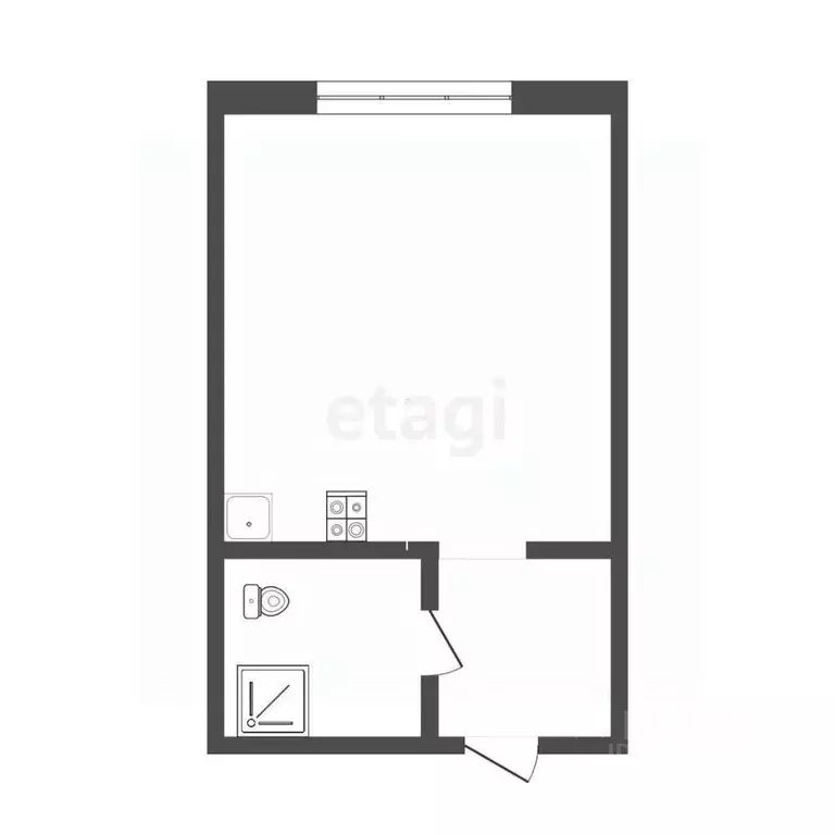 Студия Тюменская область, Тюмень ул. 30 лет Победы, 76 (16.2 м) - Фото 2