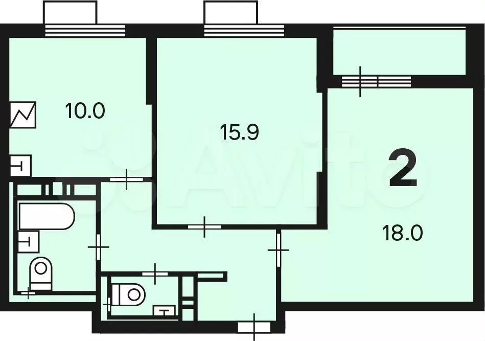 Аукцион: 2-к. квартира, 58,9 м, 19/19 эт. - Фото 0