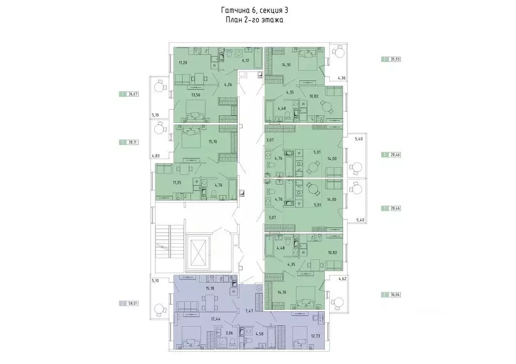 Квартира, студия, 28.46 м - Фото 1