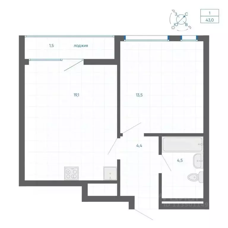 1-к кв. Свердловская область, Екатеринбург ул. Вильгельма де Геннина, ... - Фото 0