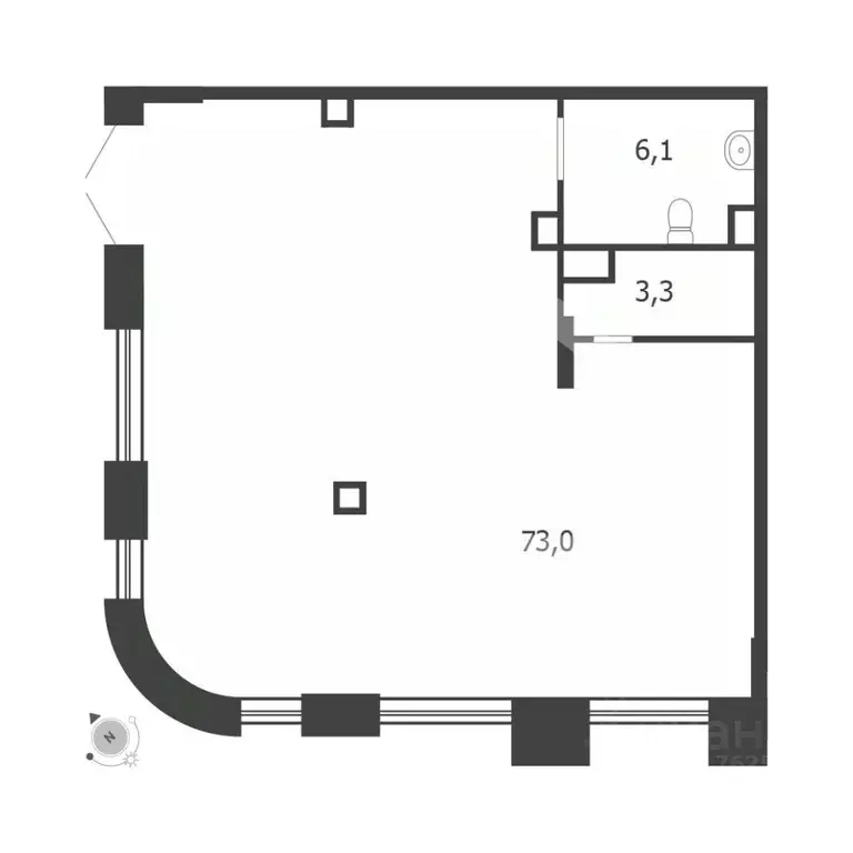 Помещение свободного назначения в Москва 3-я оч., Шагал жилой ... - Фото 2