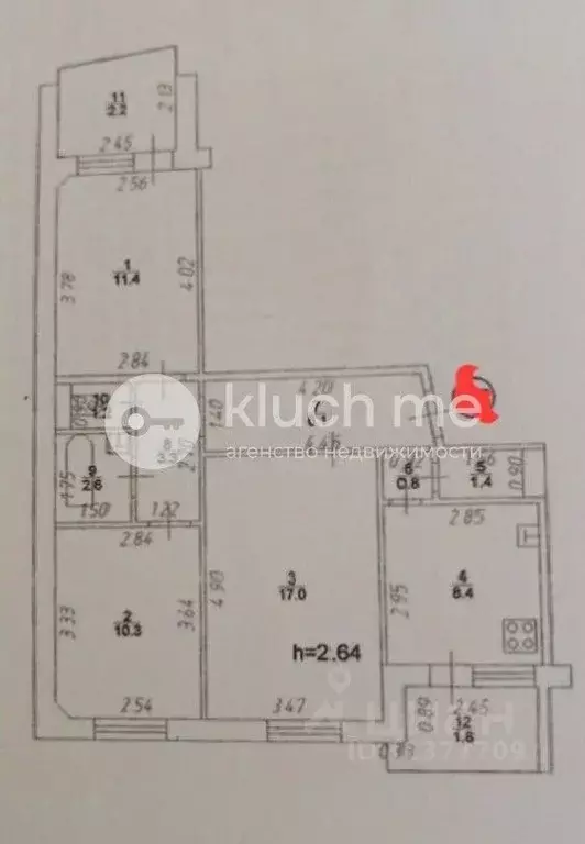 3-к кв. Татарстан, Казань ул. Рашида Вагапова, 8/15 (62.5 м) - Фото 2