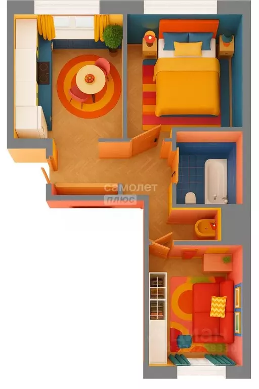 2-к кв. Челябинская область, Челябинск Нефтебазовая ул., 1-13 (64.0 м) - Фото 0