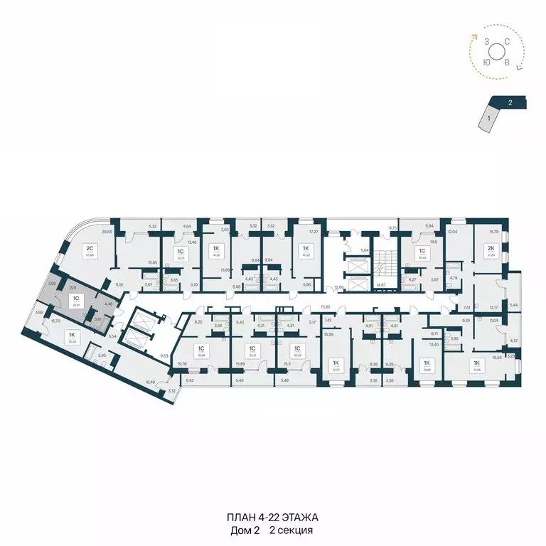 Квартира-студия: Новосибирск, жилой комплекс Сакура Парк (25.91 м) - Фото 1