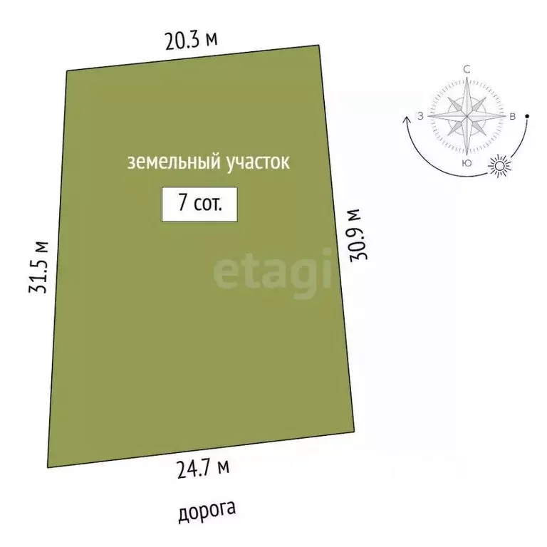 Участок в Тюменская область, Тюменский муниципальный округ, д. Елань  ... - Фото 2
