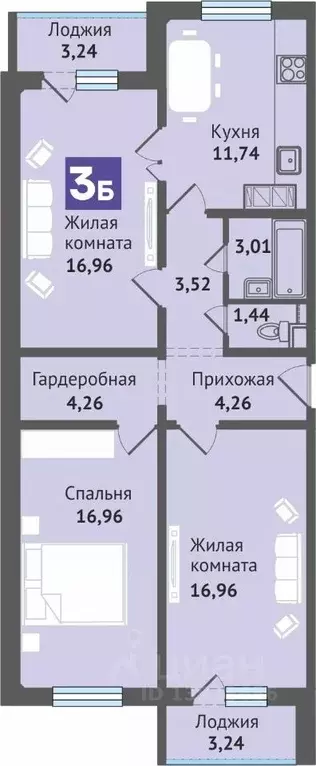 3-к кв. Марий Эл, Медведево городское поселение, Медведево пгт ул. ... - Фото 1