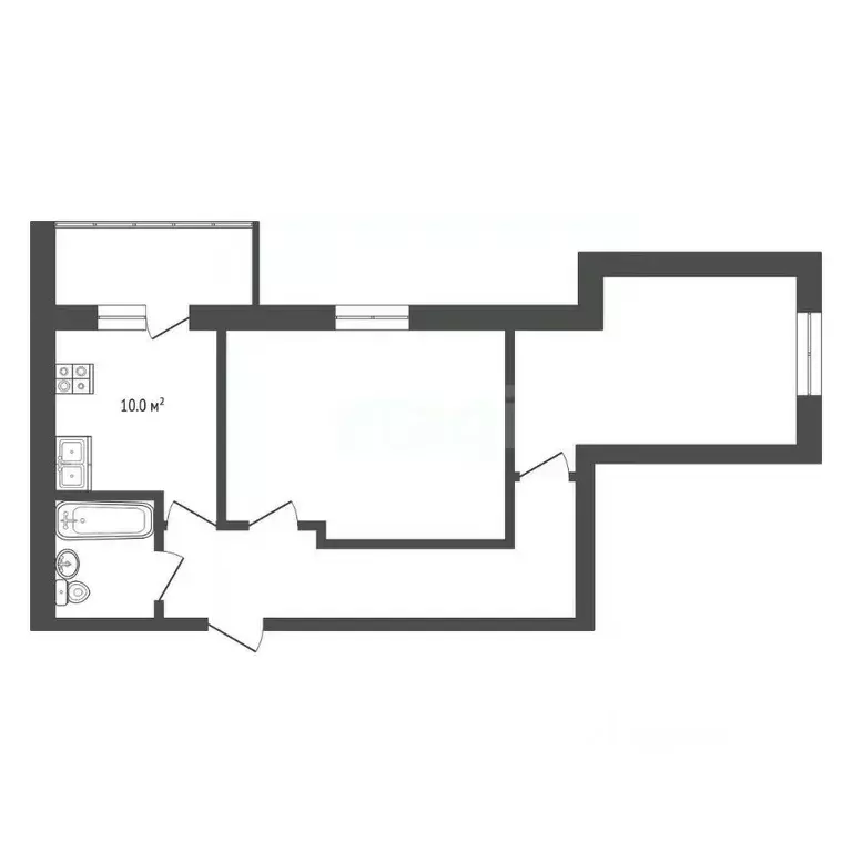 2-к кв. Ростовская область, Аксай ул. Фрунзе, 3 (59.7 м) - Фото 1