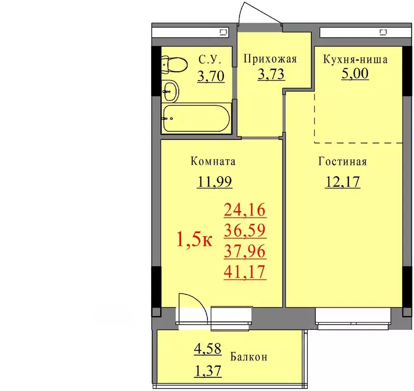 1-к кв. Удмуртия, Ижевск Молодежная ул, 107в (37.96 м) - Фото 0