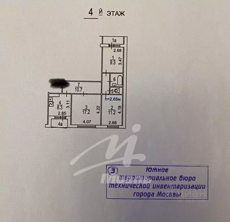 3-к кв. Москва Кантемировская ул., 18к3А (60.7 м) - Фото 1