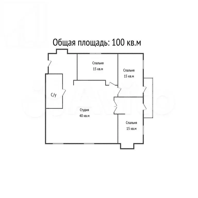 4-к. квартира, 100 м, 4/6 эт. - Фото 0