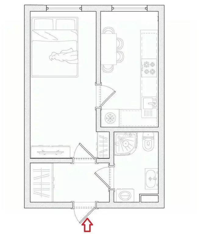 1-к кв. Пензенская область, Пенза ул. Чапаева, 101 (25.6 м) - Фото 2