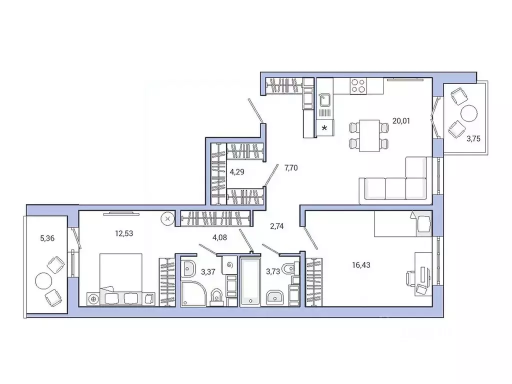 2-к кв. Ленинградская область, Гатчина ул. Чехова, 39к2 (80.0 м) - Фото 1