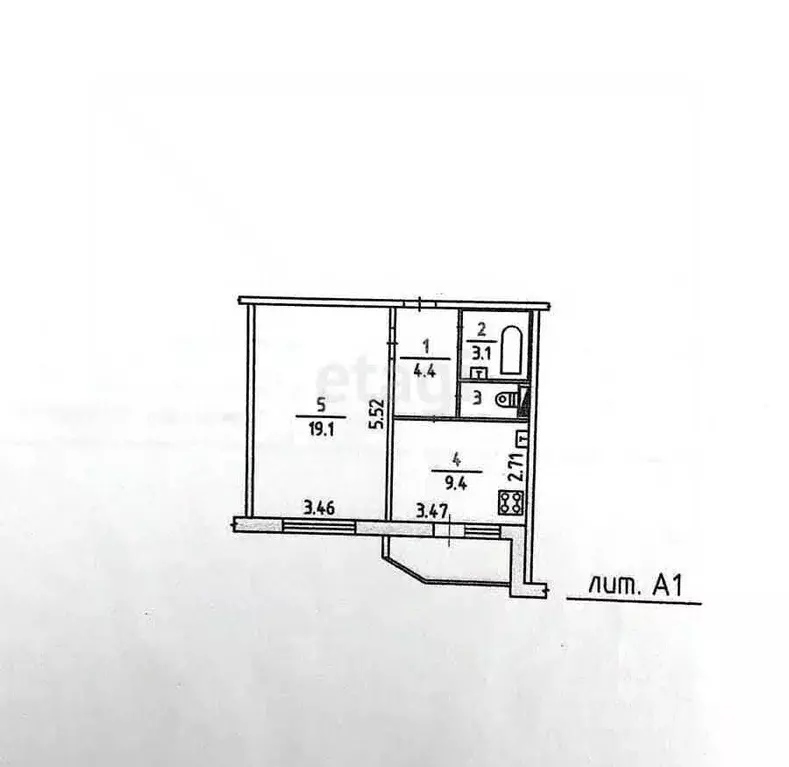 1-к кв. Орловская область, Орел ул. Латышских Стрелков, 52 (37.4 м) - Фото 1