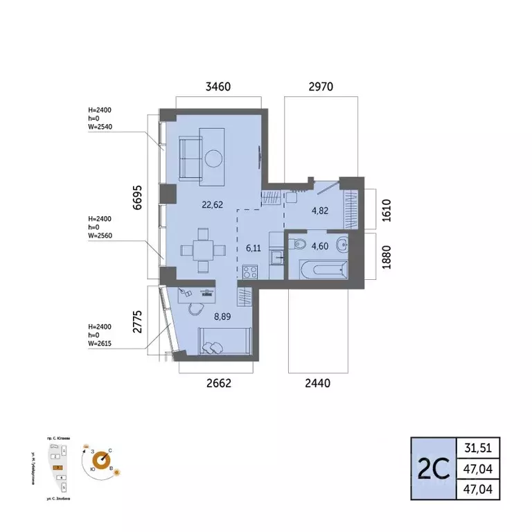 2-к кв. Башкортостан, Уфа Зеленая Роща жилрайон, Урбаника жилой ... - Фото 1