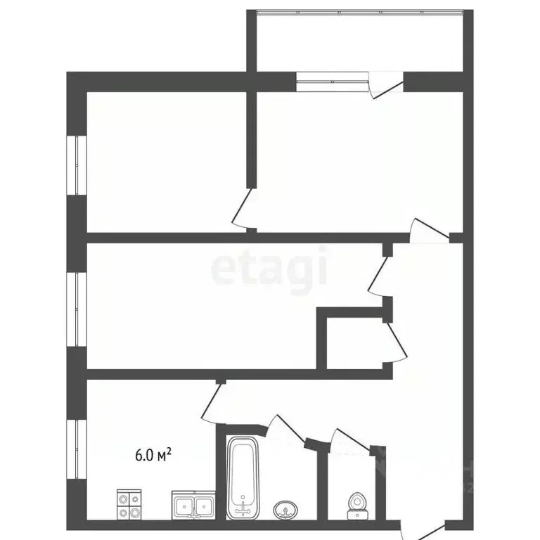 3-к кв. Владимирская область, Муром Владимирское ш., 10 (52.5 м) - Фото 1