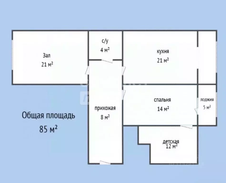3-к кв. Дагестан, Каспийск ул. Молодежная, 2к2 (85.0 м) - Фото 2