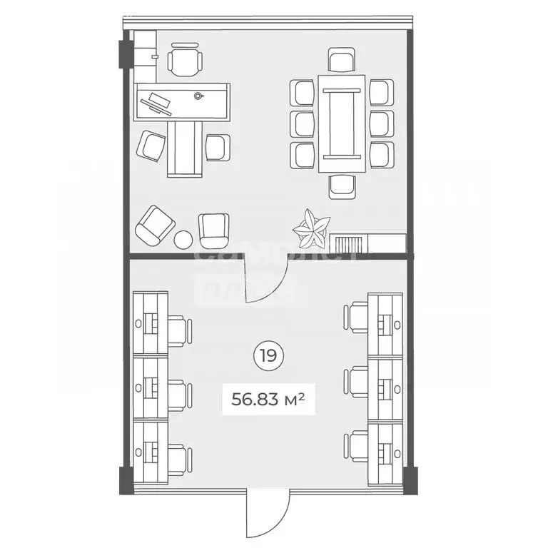 Офис (56.83 м) - Фото 1