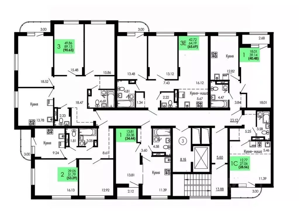 2-к кв. Воронежская область, Воронеж Оникс жилой комплекс (53.29 м) - Фото 2