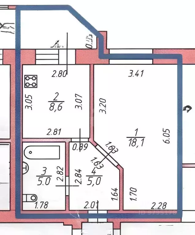 1-к кв. Татарстан, Казань ул. Чапаева, 16 (36.7 м) - Фото 2