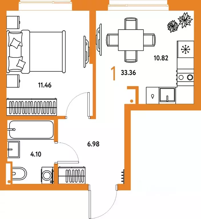 1-к кв. Московская область, Мытищи Страна.Парковая жилой комплекс ... - Фото 1
